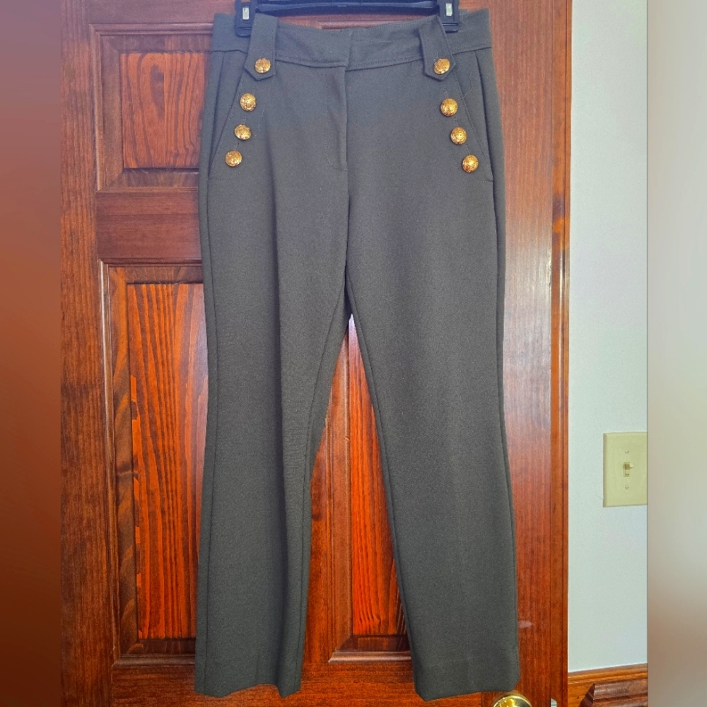 WHBM Jolie Straight Luxe Pant Olive Green, sz 4